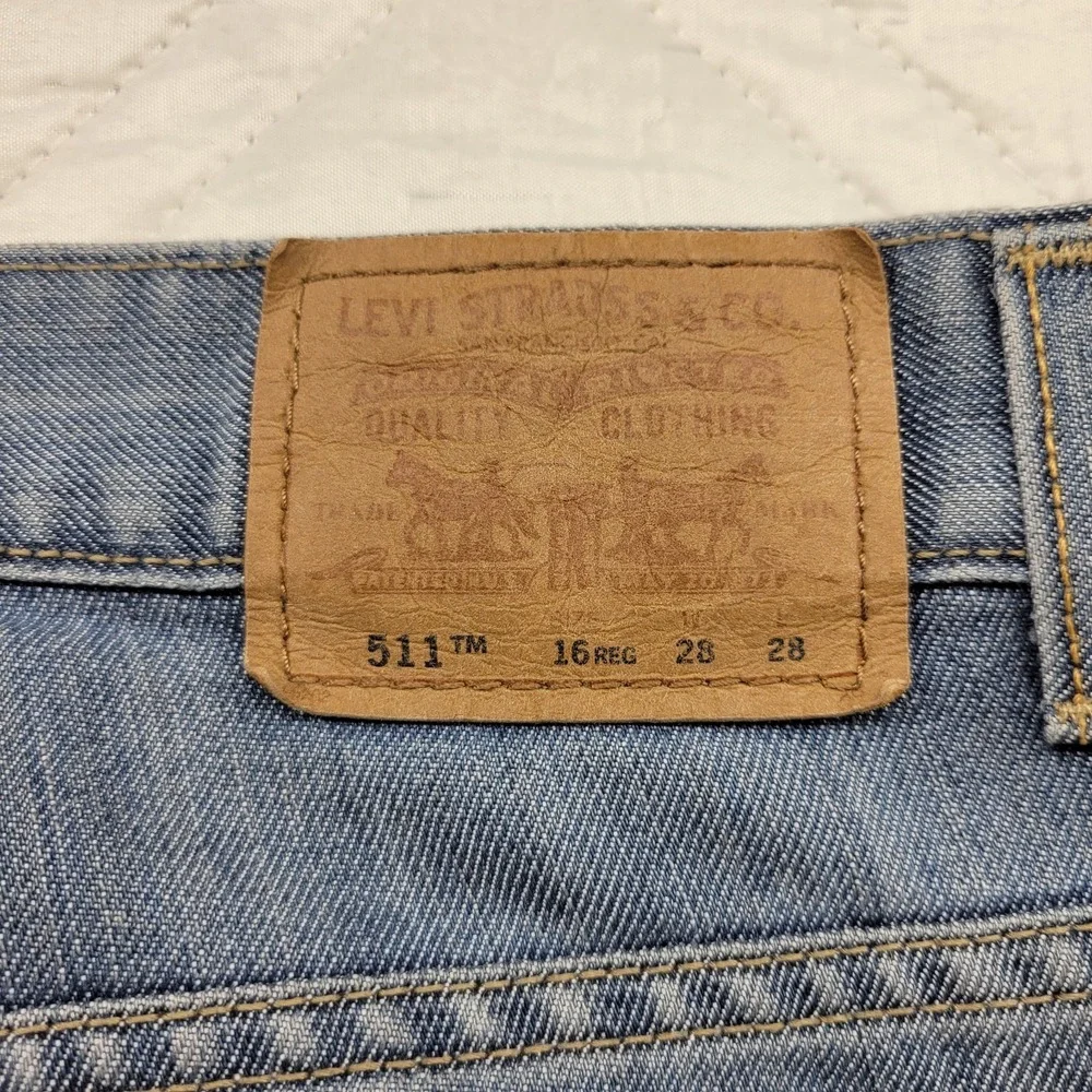 LEVI'S Red Tab 511 skinny blue jeans size 16R